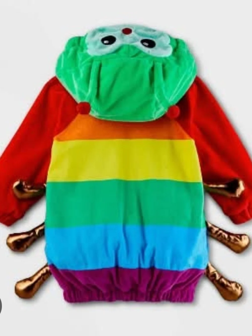 Kids Colorful Caterpillar Halloween Costume Hoodie - Multicolor